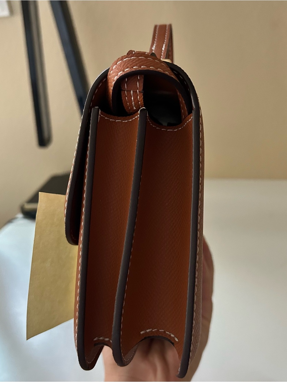 19cm Golden Brown Epsom Leather H Box - Picture 4 of 8